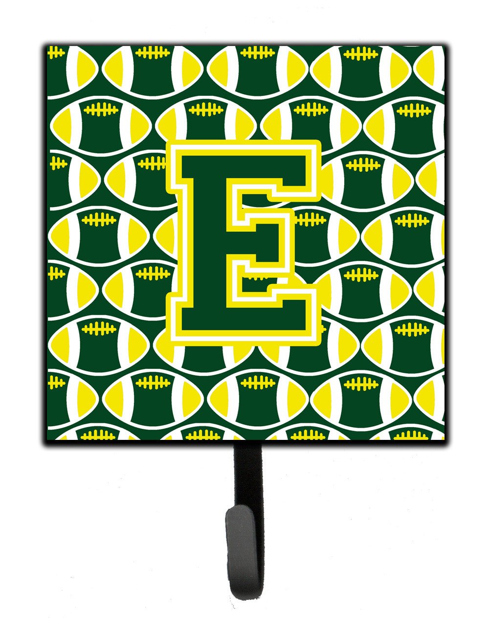 Letter E Football Green and Yellow Leash or Key Holder CJ1075-ESH4 by Caroline&#39;s Treasures