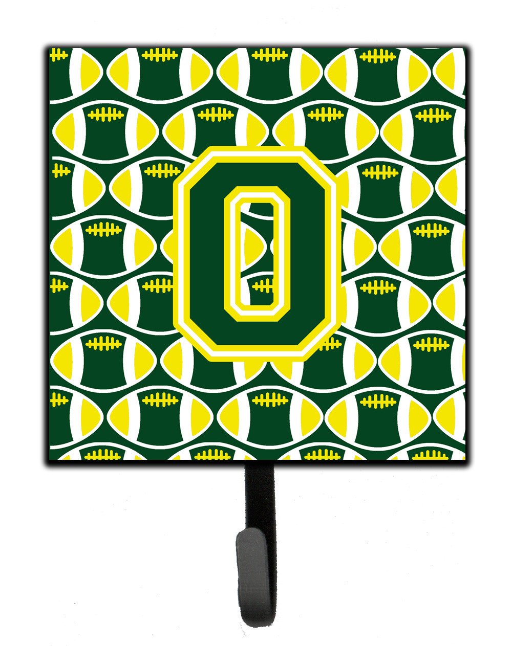 Letter O Football Green and Yellow Leash or Key Holder CJ1075-OSH4 by Caroline's Treasures