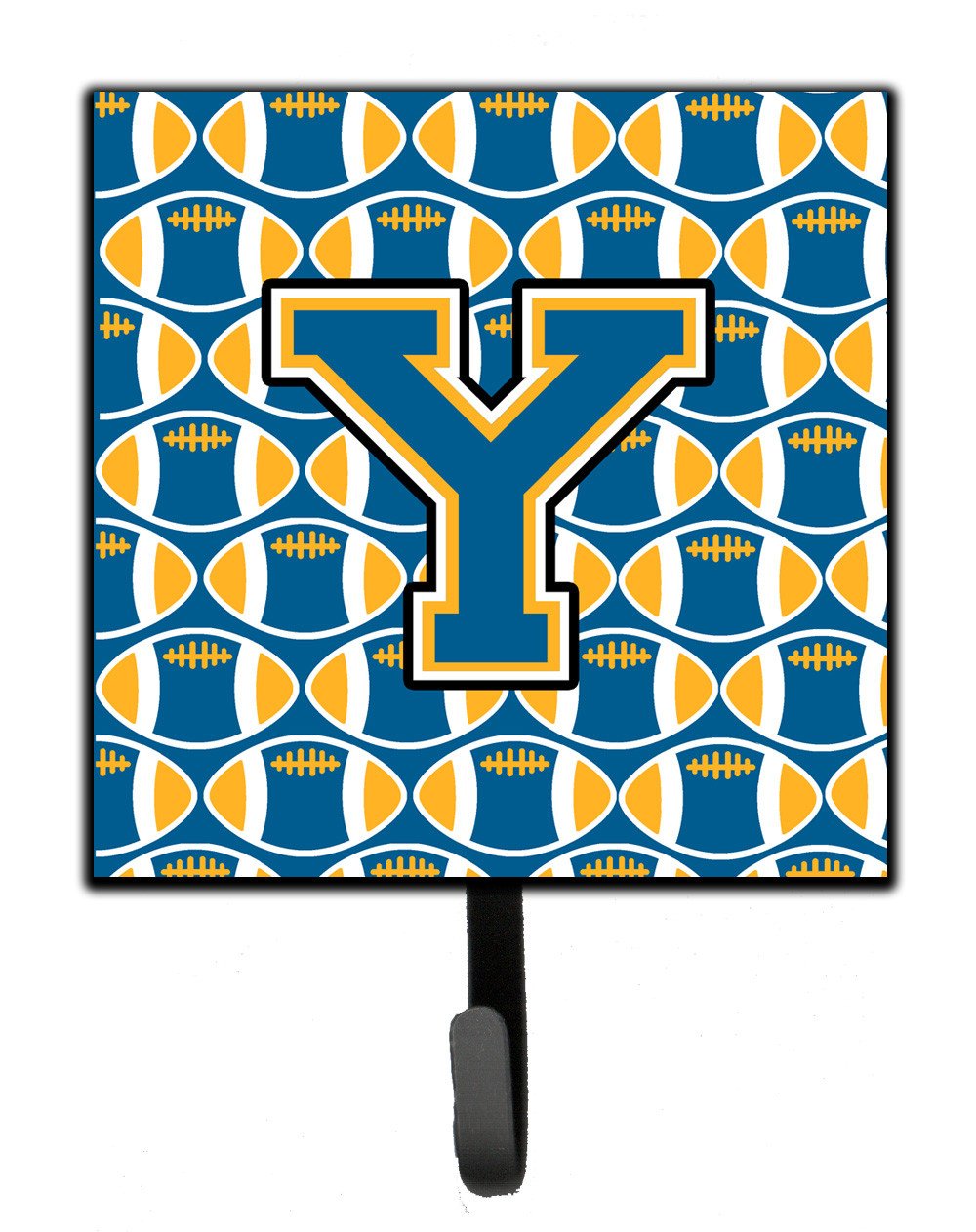 Letter Y Football Blue and Gold Leash or Key Holder CJ1077-YSH4 by Caroline&#39;s Treasures