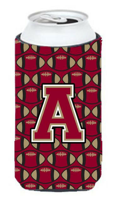 Letter A Football Garnet and Gold Tall Boy Beverage Insulator Hugger CJ1078-ATBC by Caroline's Treasures