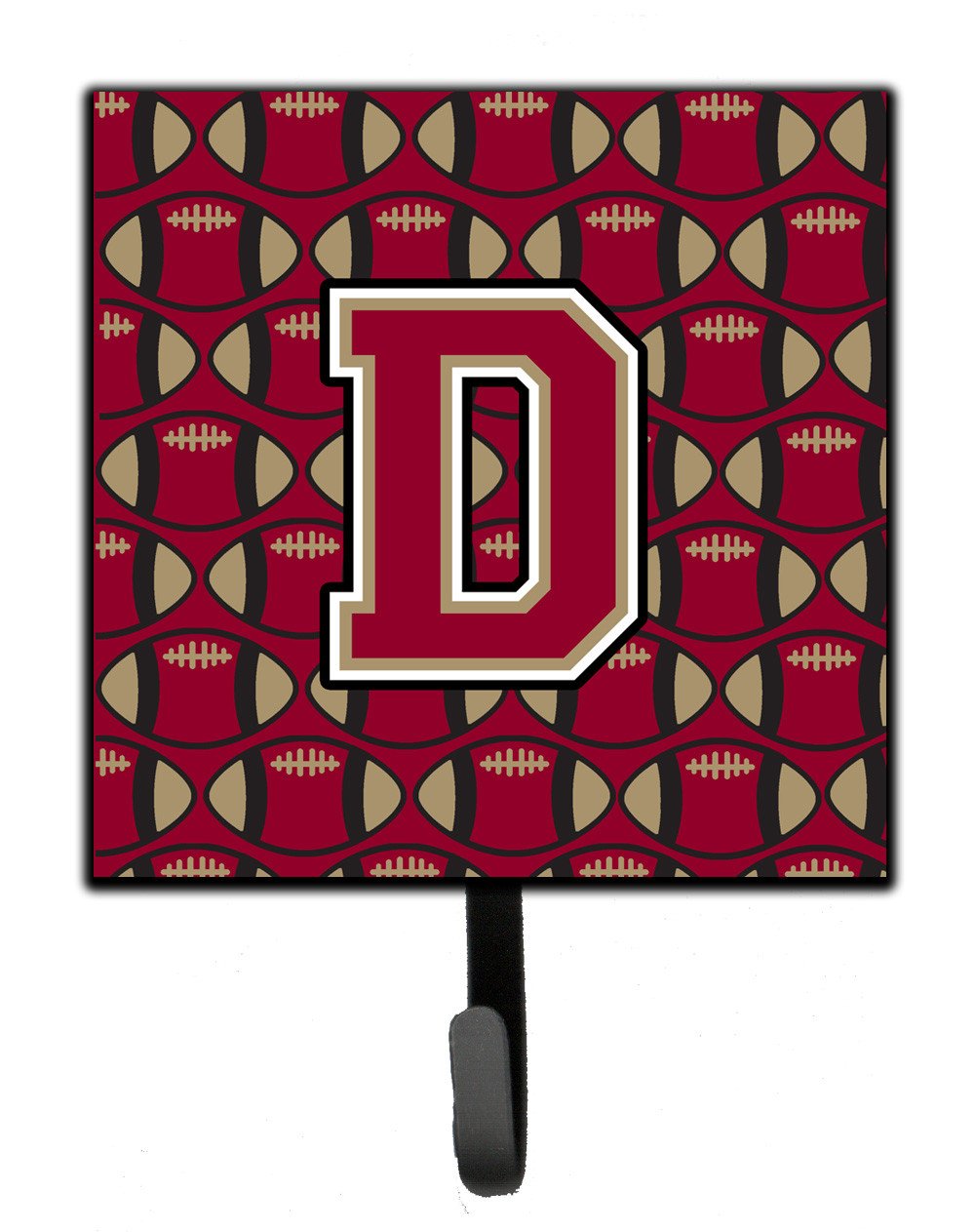 Letter D Football Garnet and Gold Leash or Key Holder CJ1078-DSH4 by Caroline's Treasures