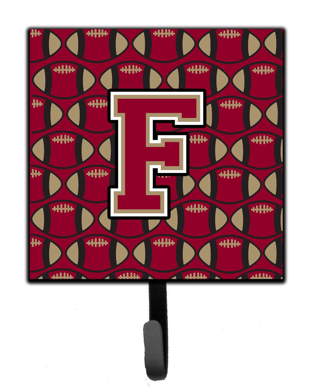 Letter F Football Garnet and Gold Leash or Key Holder CJ1078-FSH4 by Caroline's Treasures