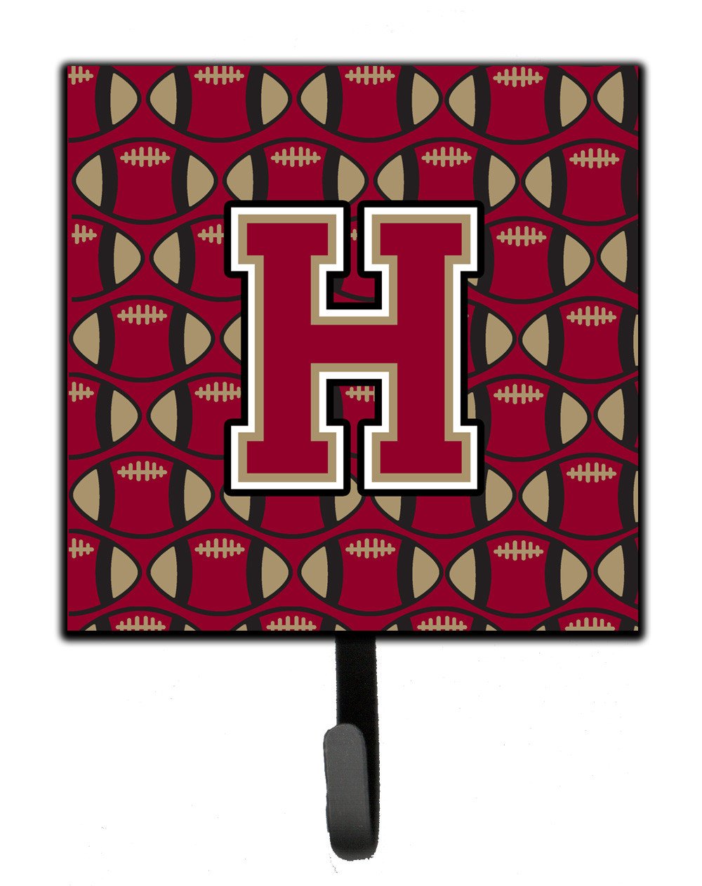 Letter H Football Garnet and Gold Leash or Key Holder CJ1078-HSH4 by Caroline's Treasures