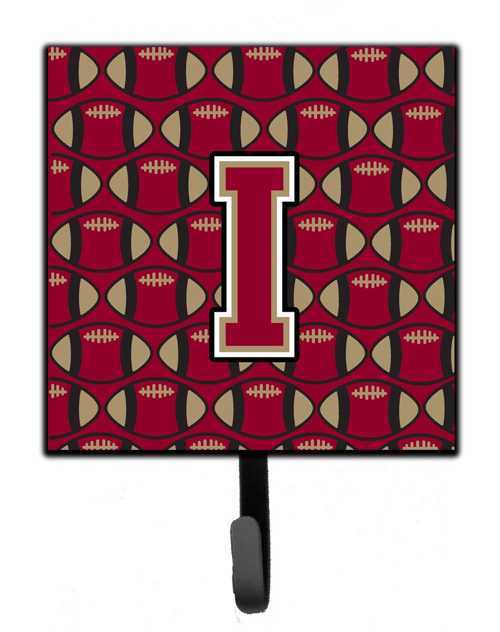 Letter I Football Garnet and Gold Leash or Key Holder CJ1078-ISH4 by Caroline&#39;s Treasures