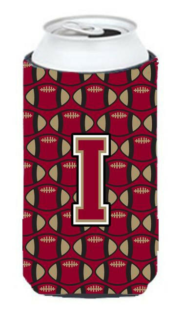 Letter I Football Garnet and Gold Tall Boy Beverage Insulator Hugger CJ1078-ITBC by Caroline's Treasures