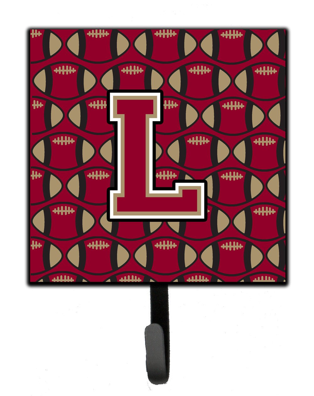 Letter L Football Garnet and Gold Leash or Key Holder CJ1078-LSH4 by Caroline&#39;s Treasures