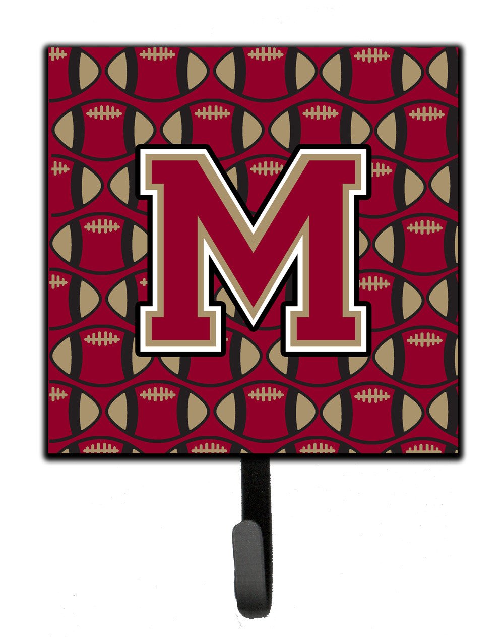 Letter M Football Garnet and Gold Leash or Key Holder CJ1078-MSH4 by Caroline's Treasures