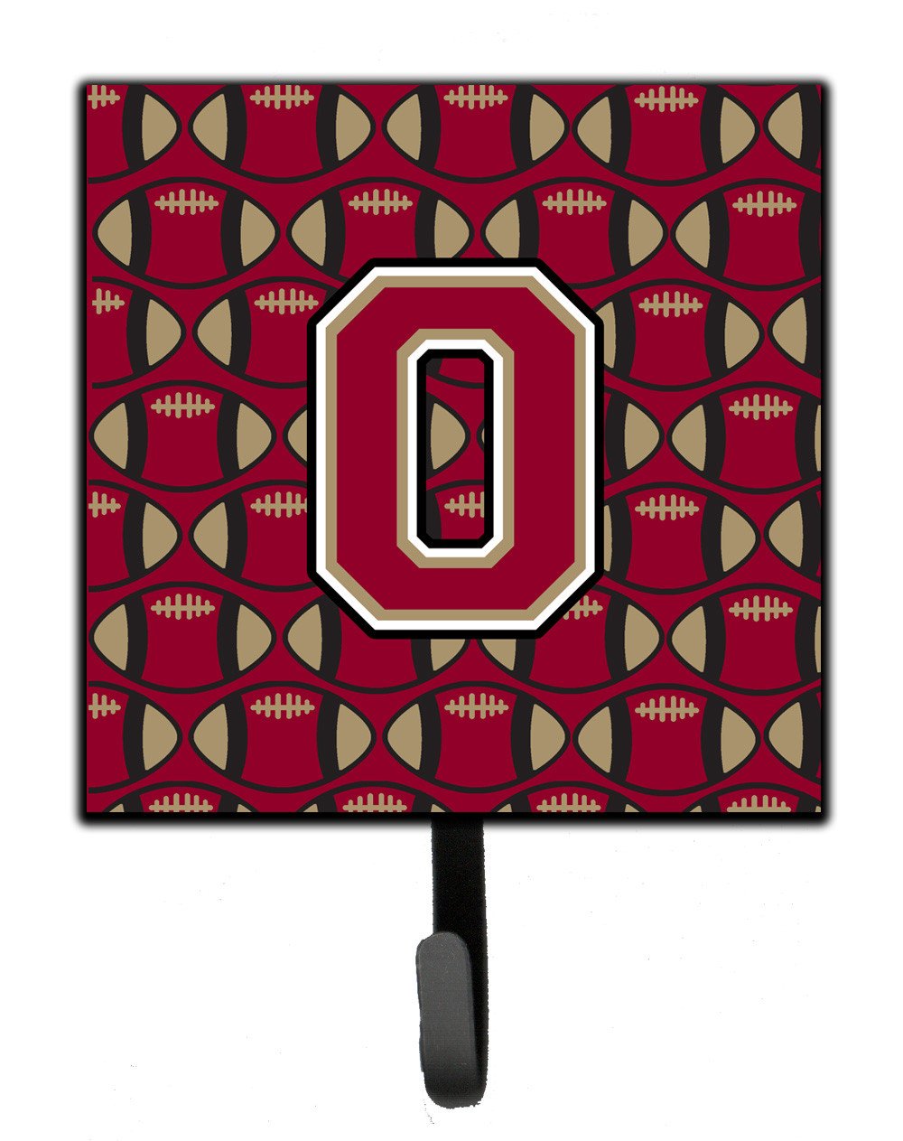 Letter O Football Garnet and Gold Leash or Key Holder CJ1078-OSH4 by Caroline&#39;s Treasures