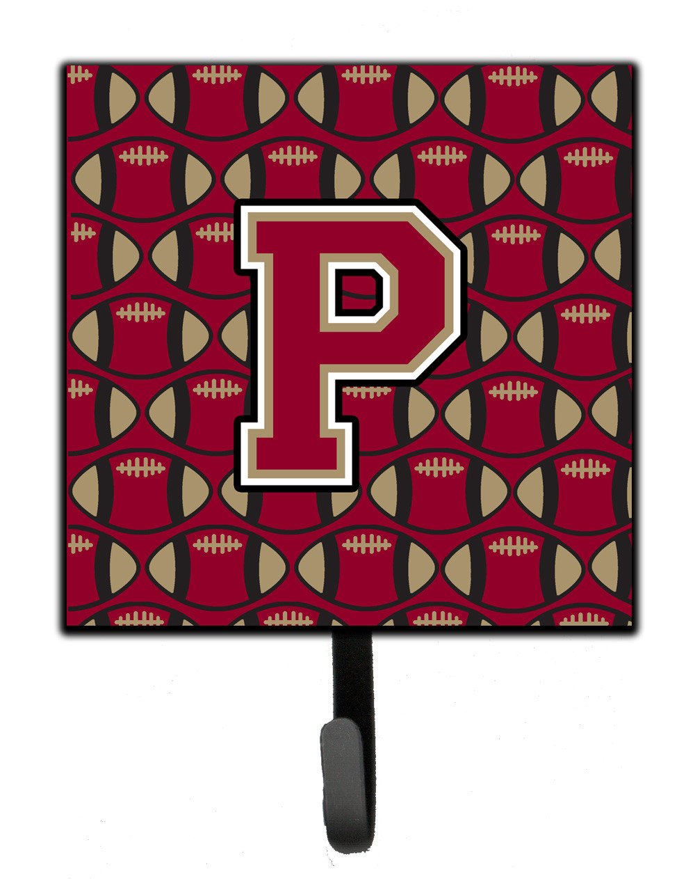 Letter P Football Garnet and Gold Leash or Key Holder CJ1078-PSH4 by Caroline's Treasures