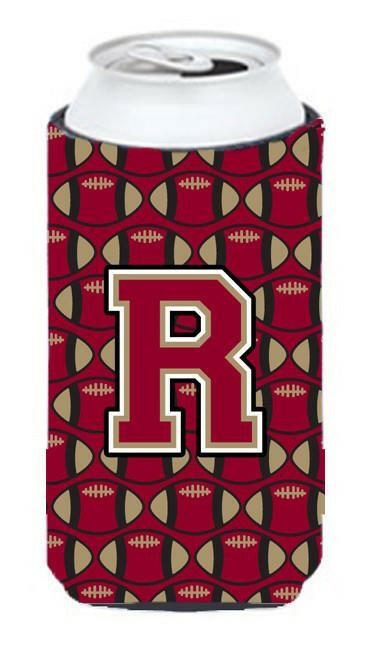 Letter R Football Garnet and Gold Tall Boy Beverage Insulator Hugger CJ1078-RTBC by Caroline's Treasures