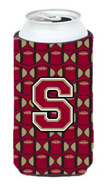 Letter S Football Garnet and Gold Tall Boy Beverage Insulator Hugger CJ1078-STBC by Caroline's Treasures