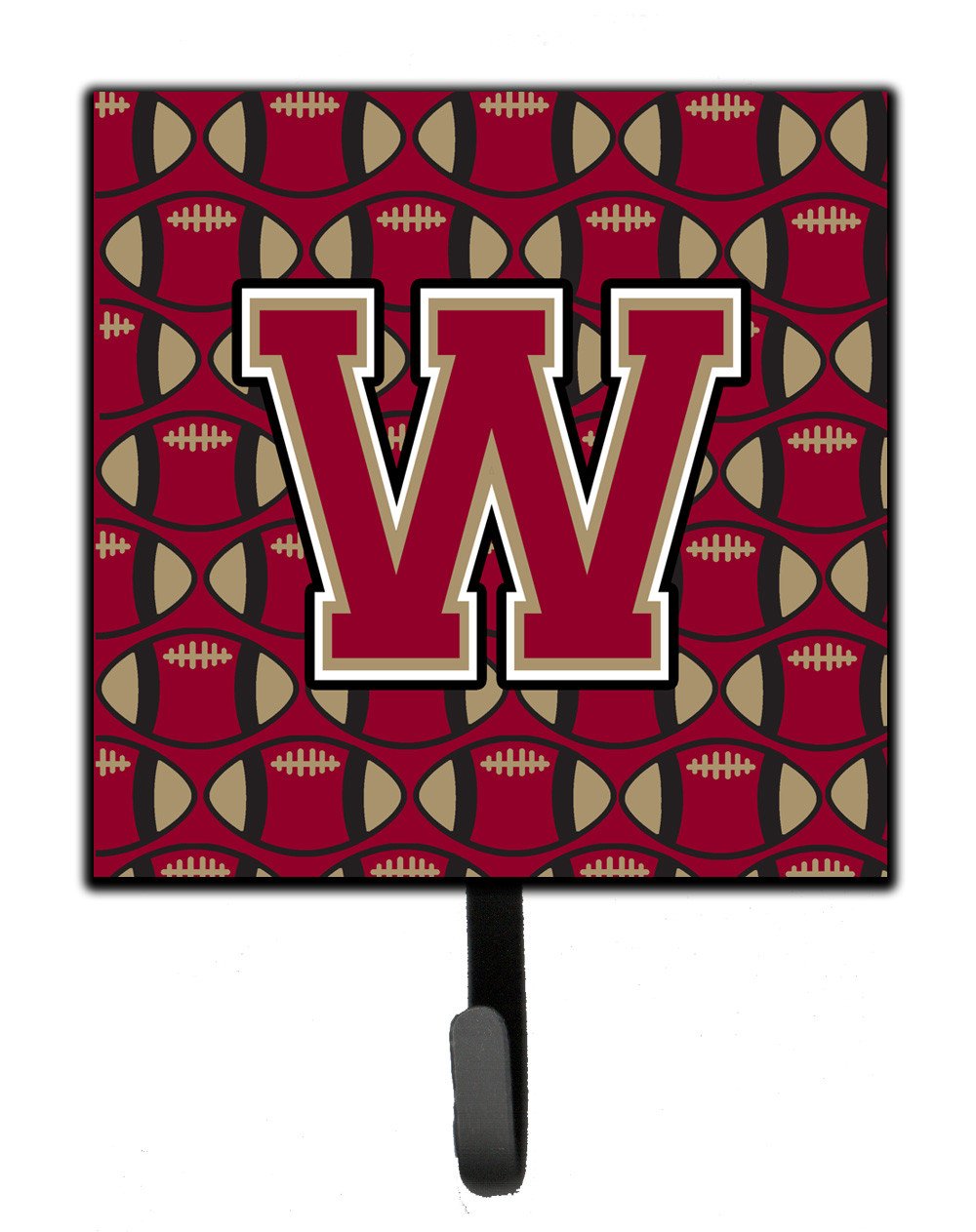 Letter W Football Garnet and Gold Leash or Key Holder CJ1078-WSH4 by Caroline's Treasures