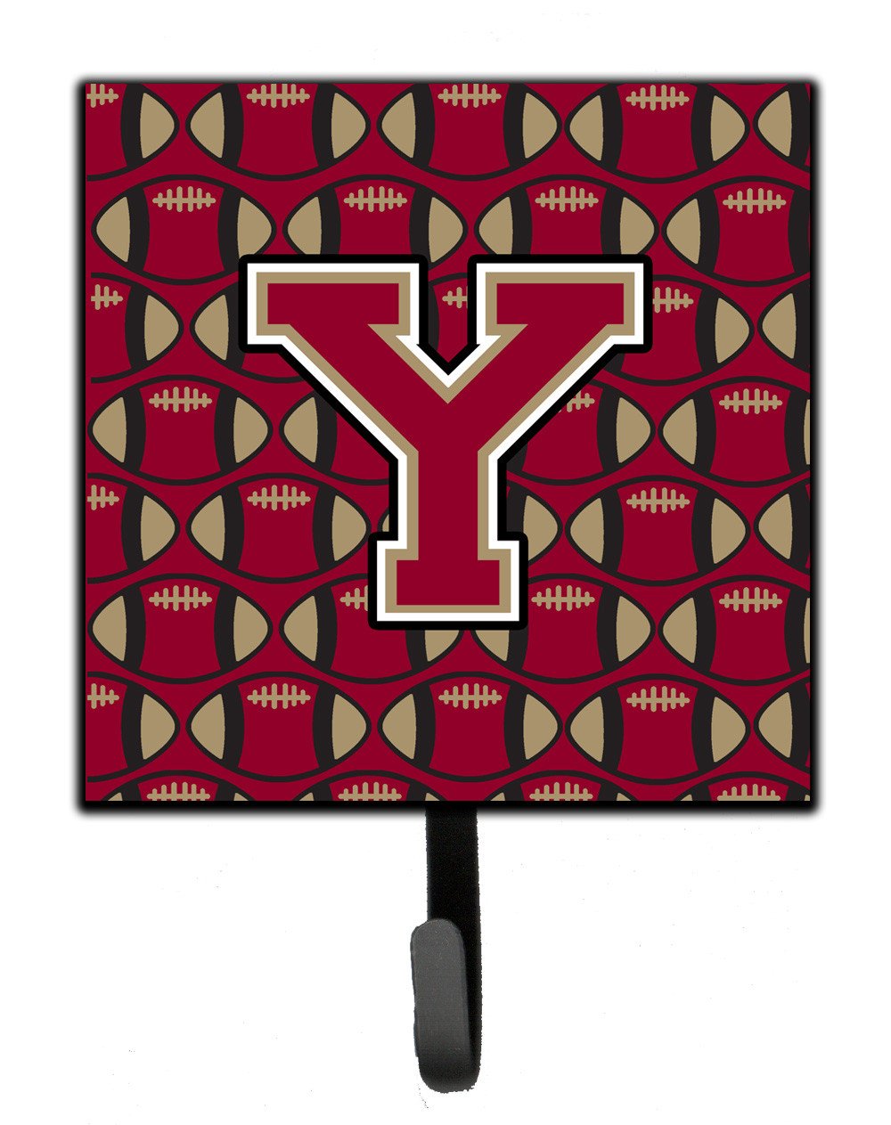 Letter Y Football Garnet and Gold Leash or Key Holder CJ1078-YSH4 by Caroline's Treasures