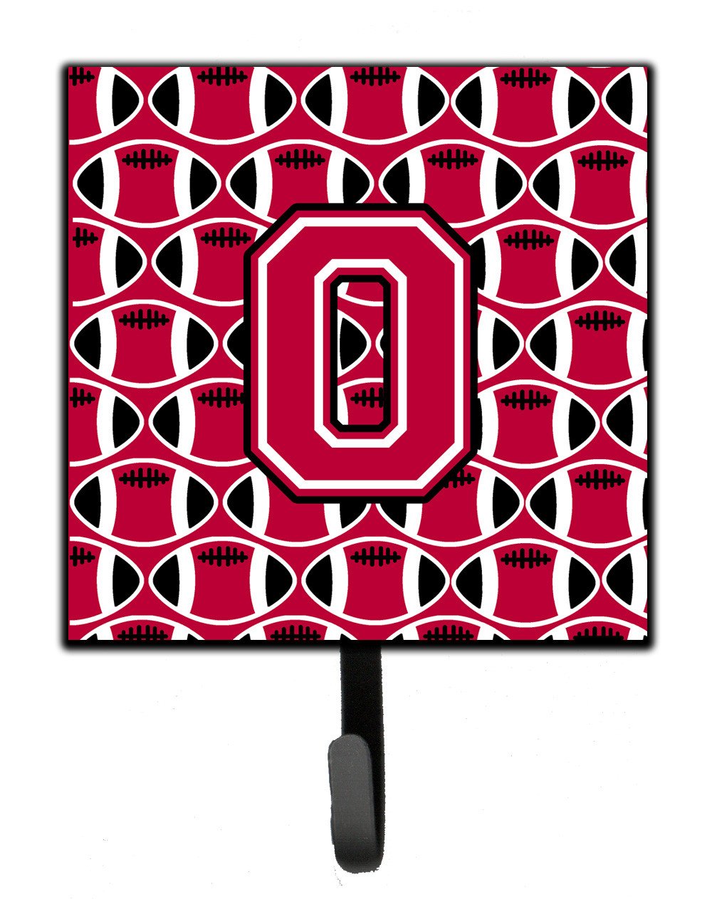 Letter O Football Crimson and White Leash or Key Holder CJ1079-OSH4 by Caroline's Treasures