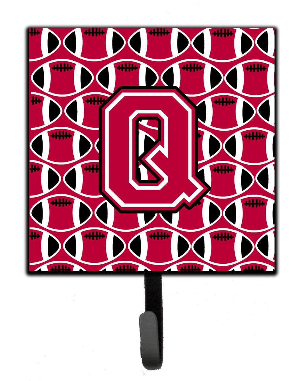 Letter Q Football Crimson and White Leash or Key Holder CJ1079-QSH4 by Caroline&#39;s Treasures