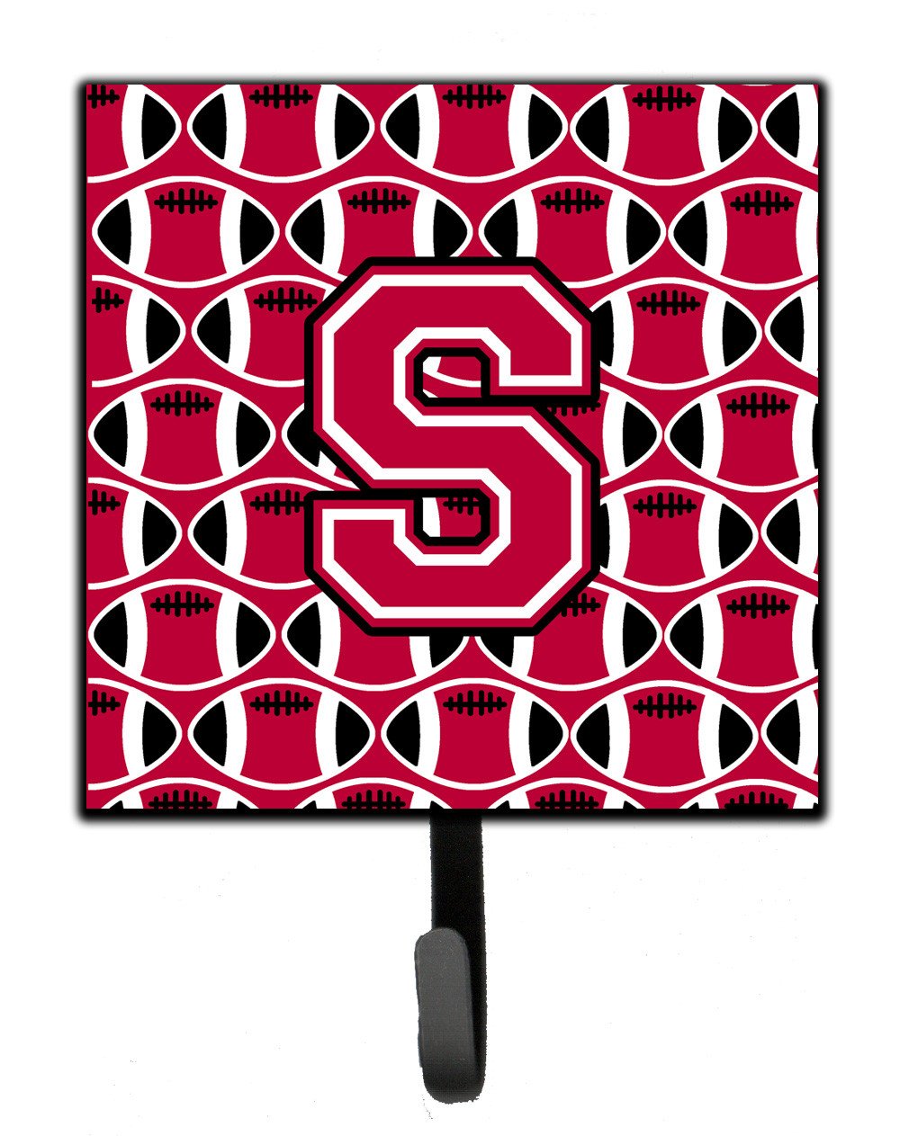 Letter S Football Crimson and White Leash or Key Holder CJ1079-SSH4 by Caroline's Treasures