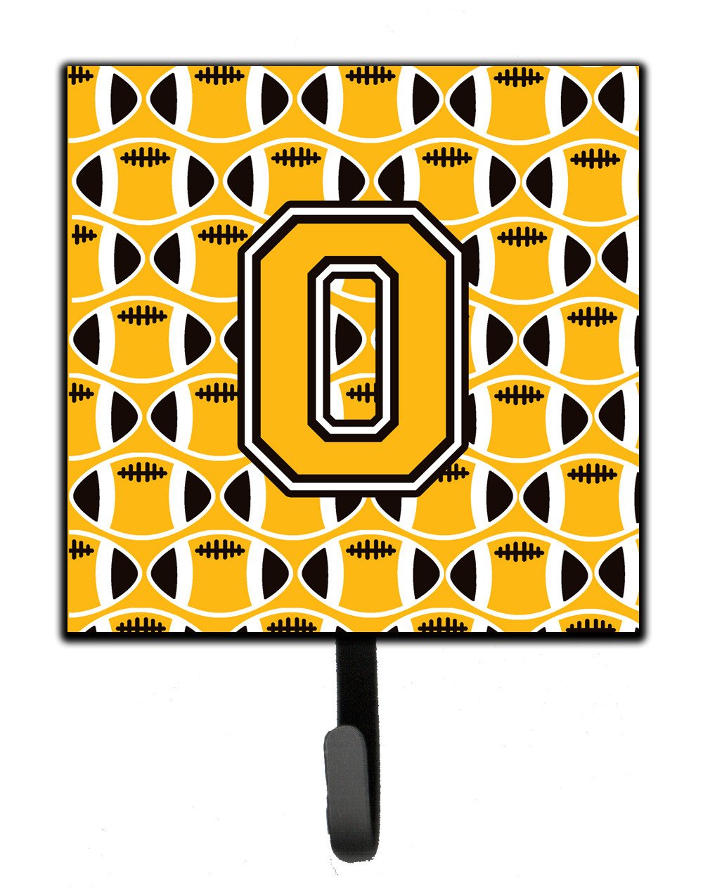 Letter O Football Black, Old Gold and White Leash or Key Holder CJ1080-OSH4 by Caroline's Treasures