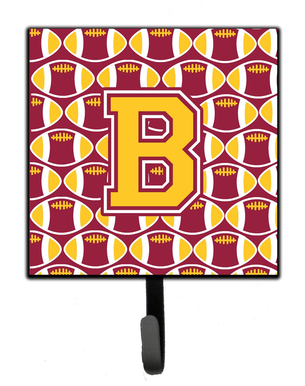 Letter B Football Maroon and Gold Leash or Key Holder CJ1081-BSH4 by Caroline's Treasures