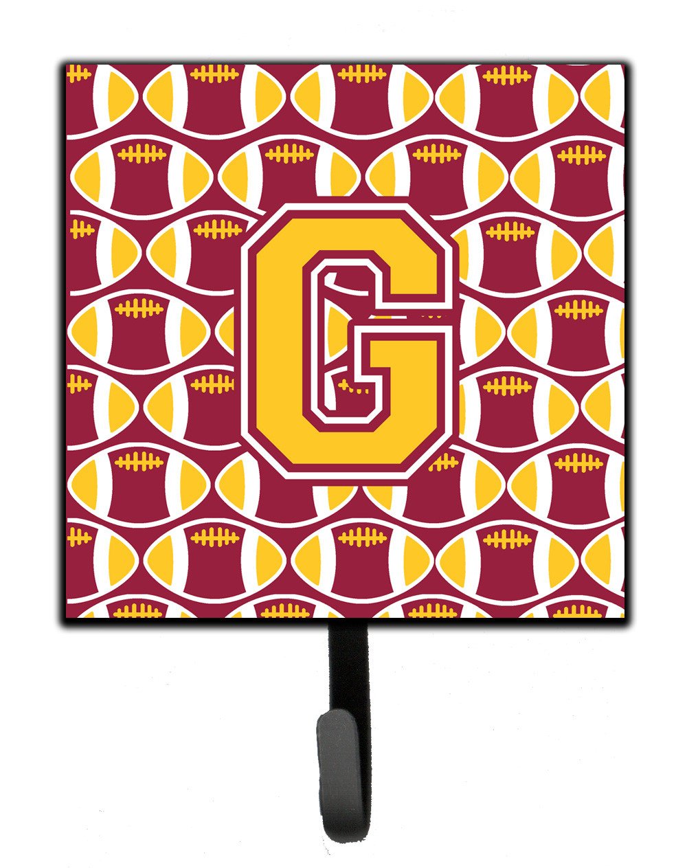 Letter G Football Maroon and Gold Leash or Key Holder CJ1081-GSH4 by Caroline&#39;s Treasures