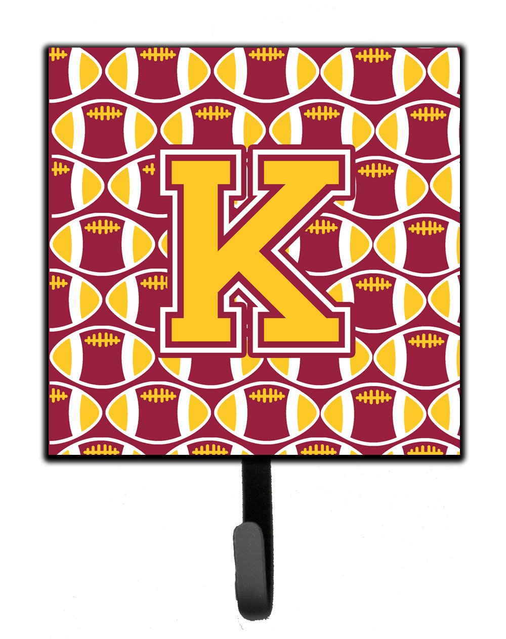 Letter K Football Maroon and Gold Leash or Key Holder CJ1081-KSH4 by Caroline's Treasures