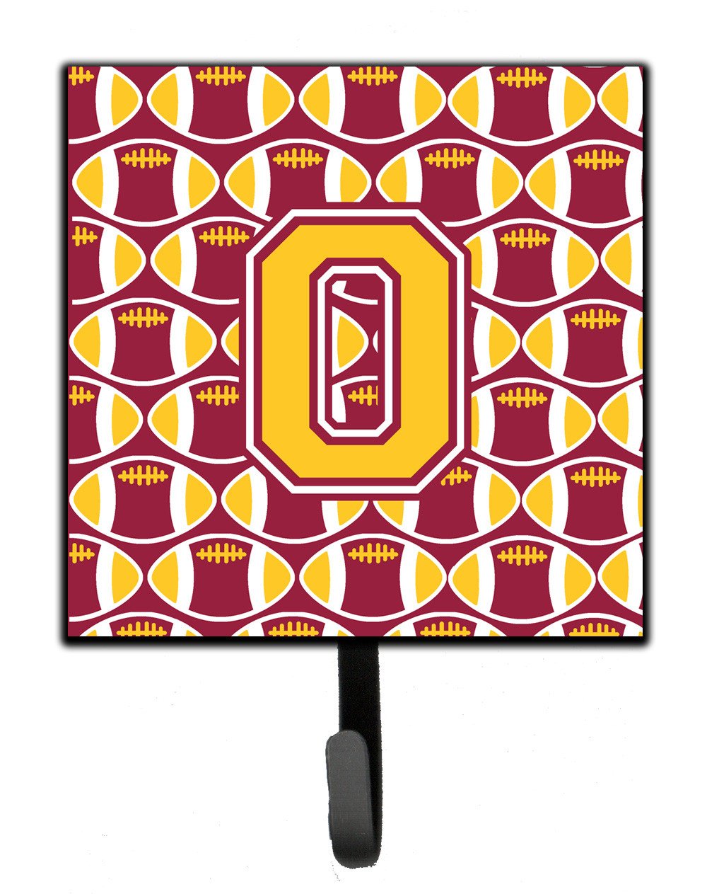 Letter O Football Maroon and Gold Leash or Key Holder CJ1081-OSH4 by Caroline&#39;s Treasures