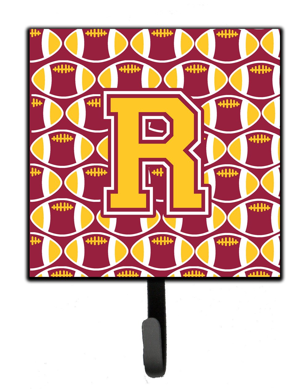 Letter R Football Maroon and Gold Leash or Key Holder CJ1081-RSH4 by Caroline's Treasures