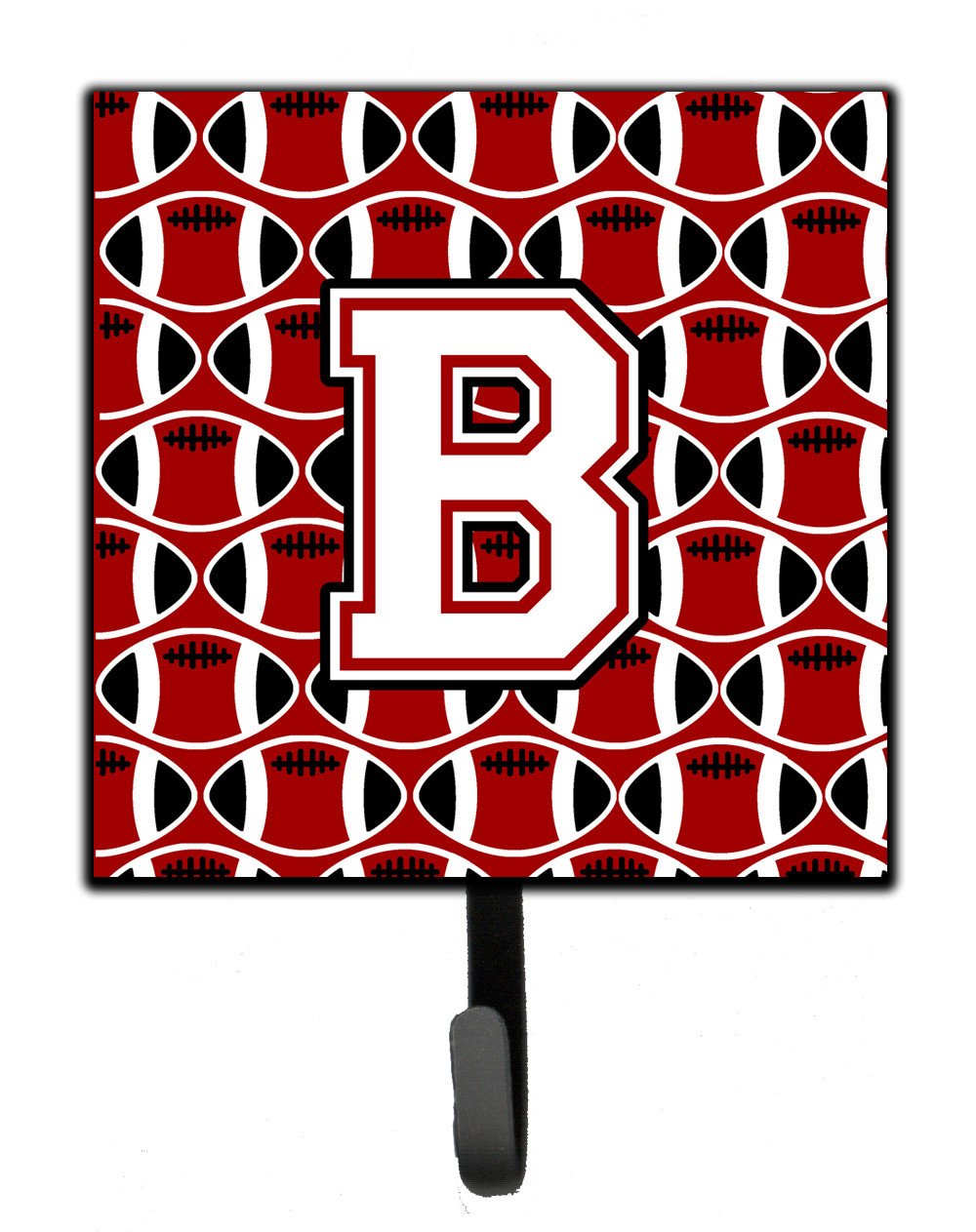 Letter B Football Cardinal and White Leash or Key Holder CJ1082-BSH4 by Caroline's Treasures