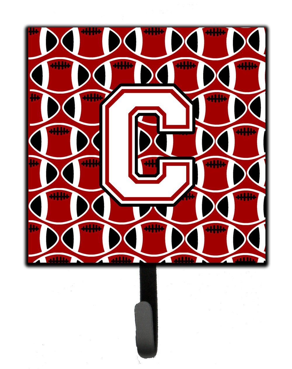 Letter C Football Cardinal and White Leash or Key Holder CJ1082-CSH4 by Caroline's Treasures