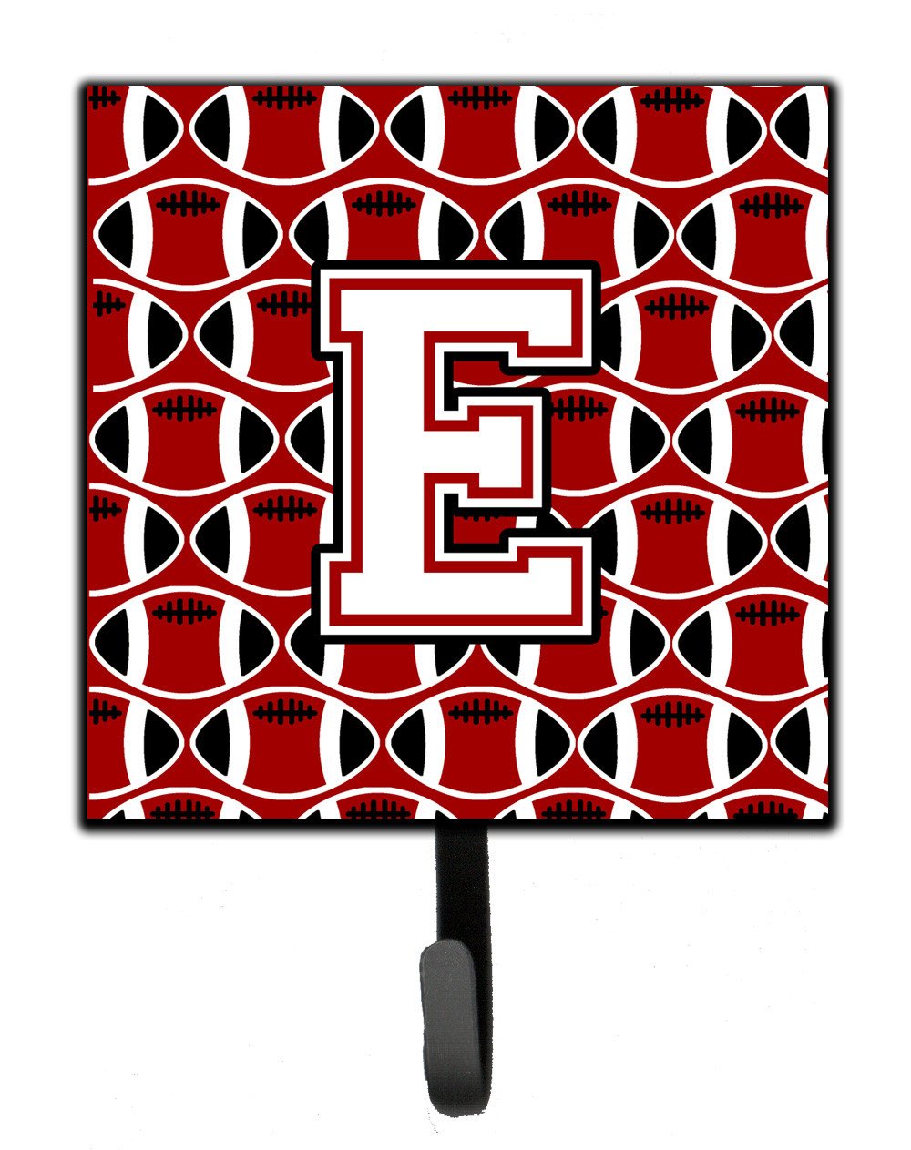 Letter E Football Cardinal and White Leash or Key Holder CJ1082-ESH4 by Caroline's Treasures