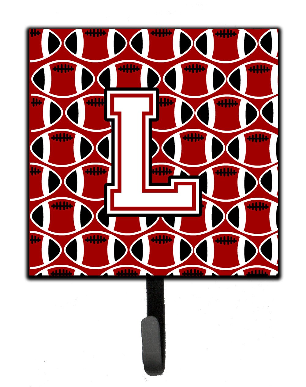 Letter L Football Cardinal and White Leash or Key Holder CJ1082-LSH4 by Caroline's Treasures