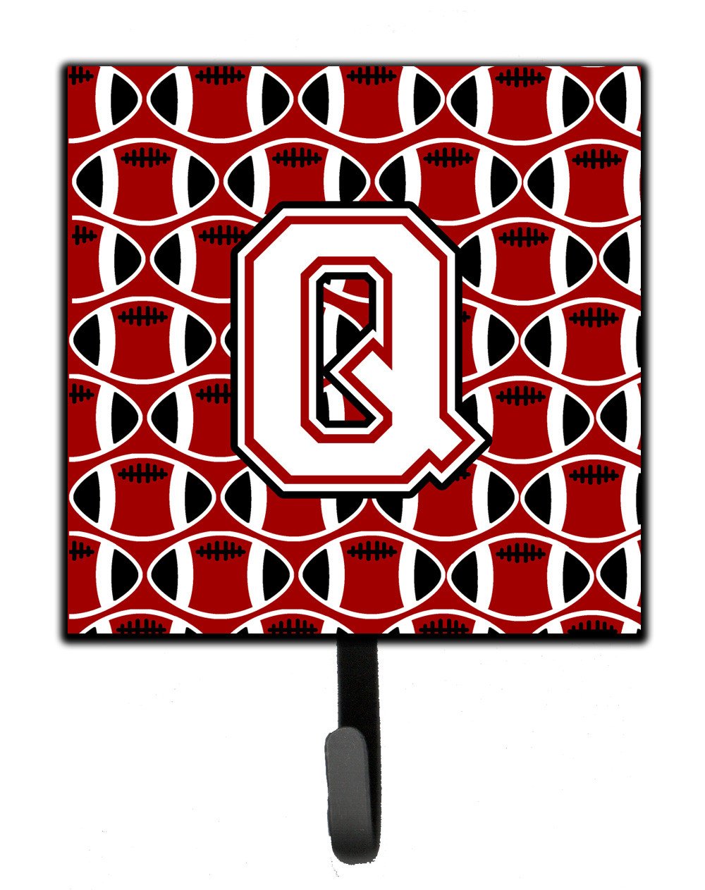 Letter Q Football Cardinal and White Leash or Key Holder CJ1082-QSH4 by Caroline&#39;s Treasures