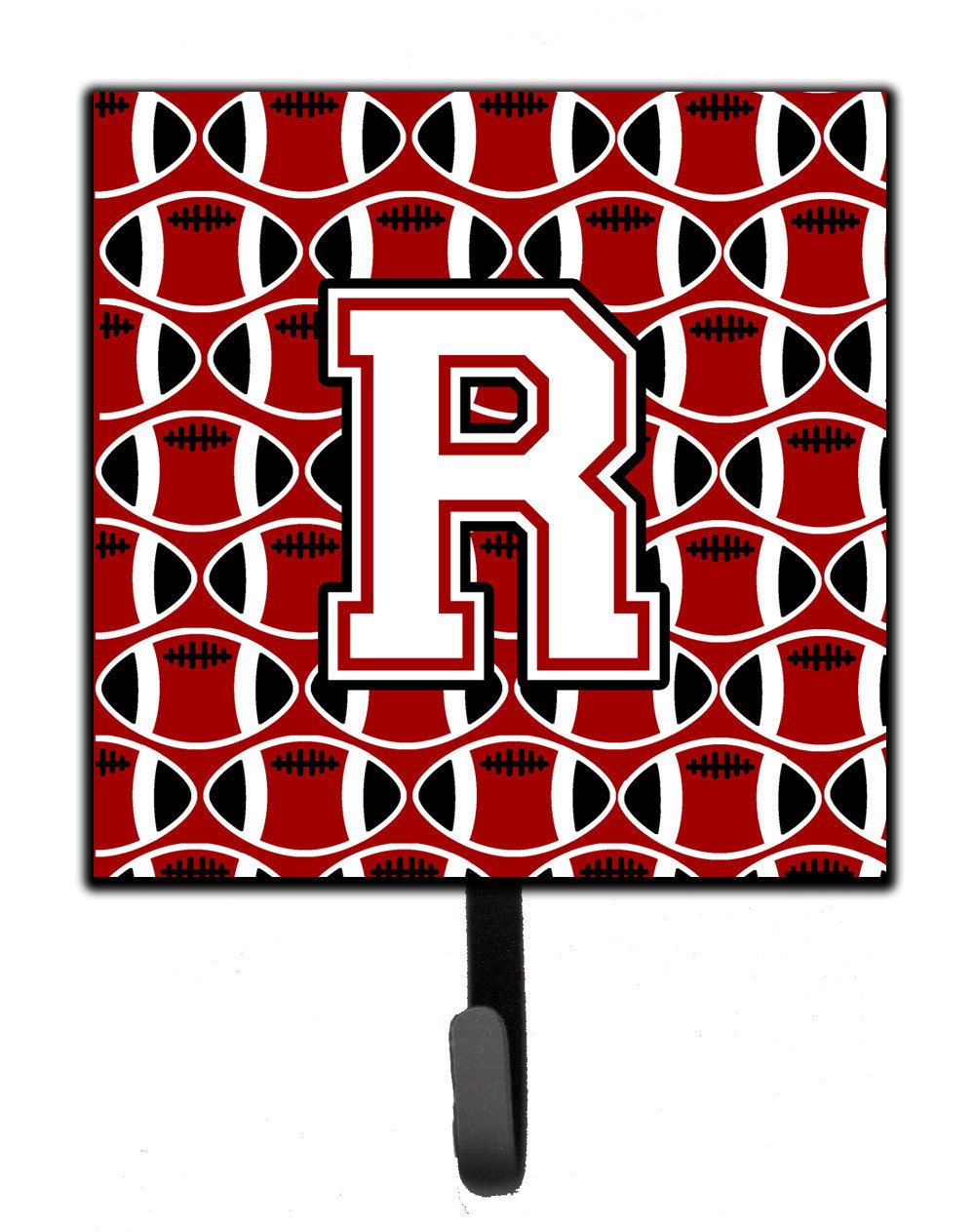 Letter R Football Cardinal and White Leash or Key Holder CJ1082-RSH4 by Caroline's Treasures