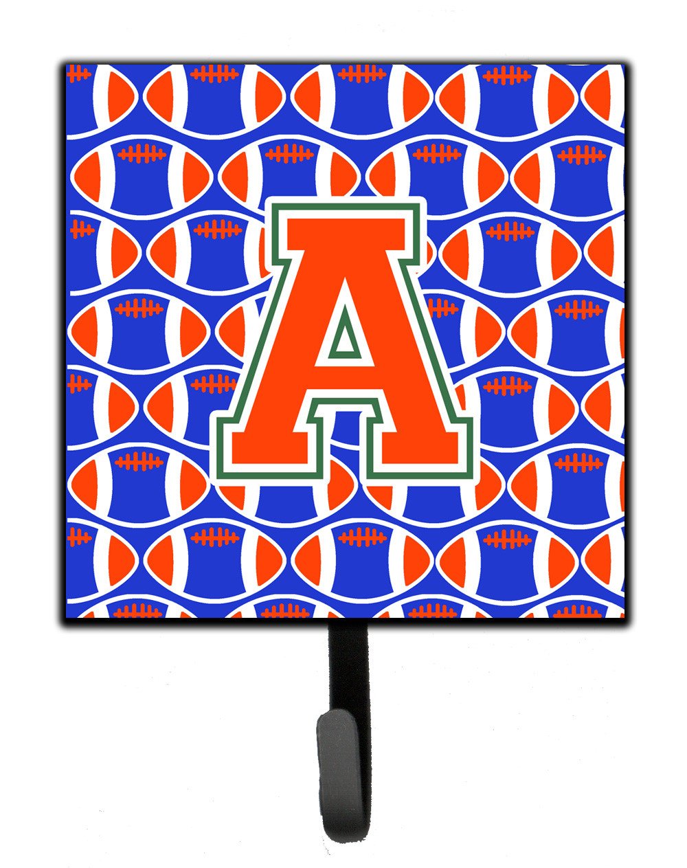 Letter A Football Green, Blue and Orange Leash or Key Holder CJ1083-ASH4 by Caroline's Treasures