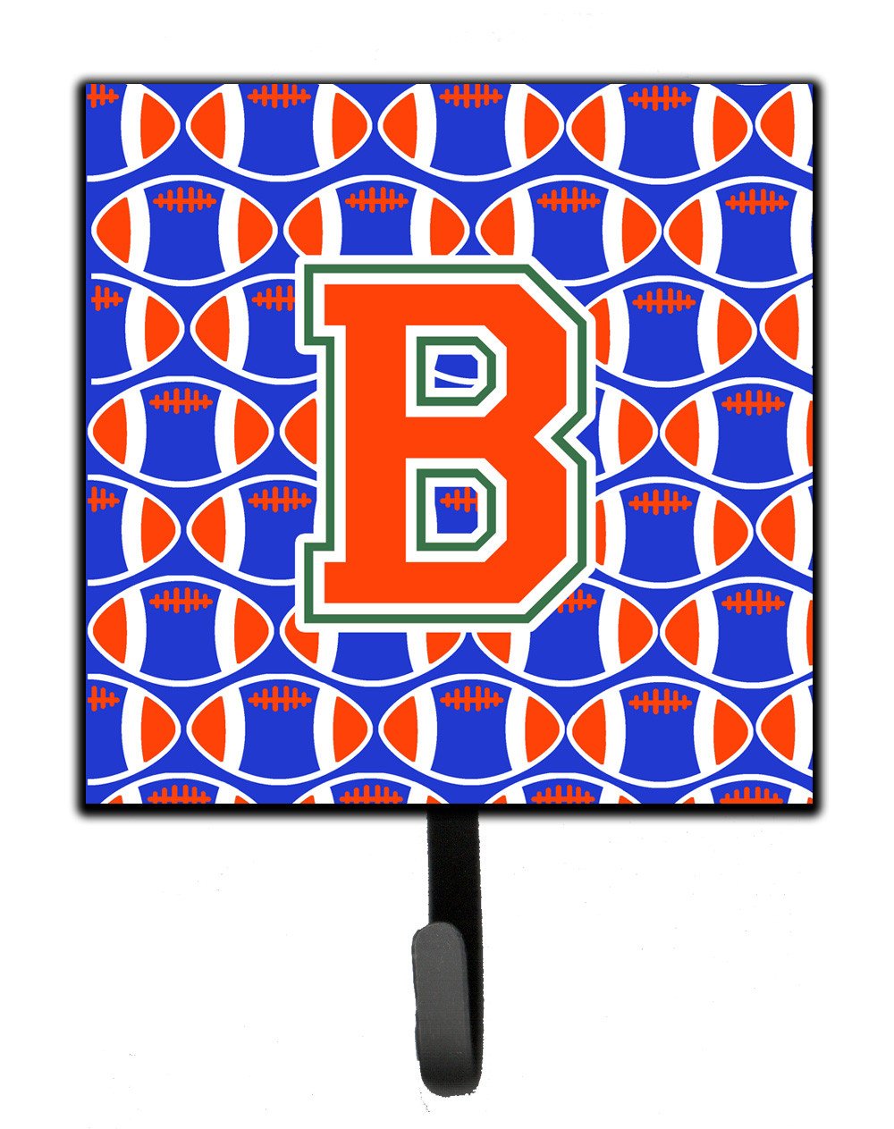 Letter B Football Green, Blue and Orange Leash or Key Holder CJ1083-BSH4 by Caroline's Treasures