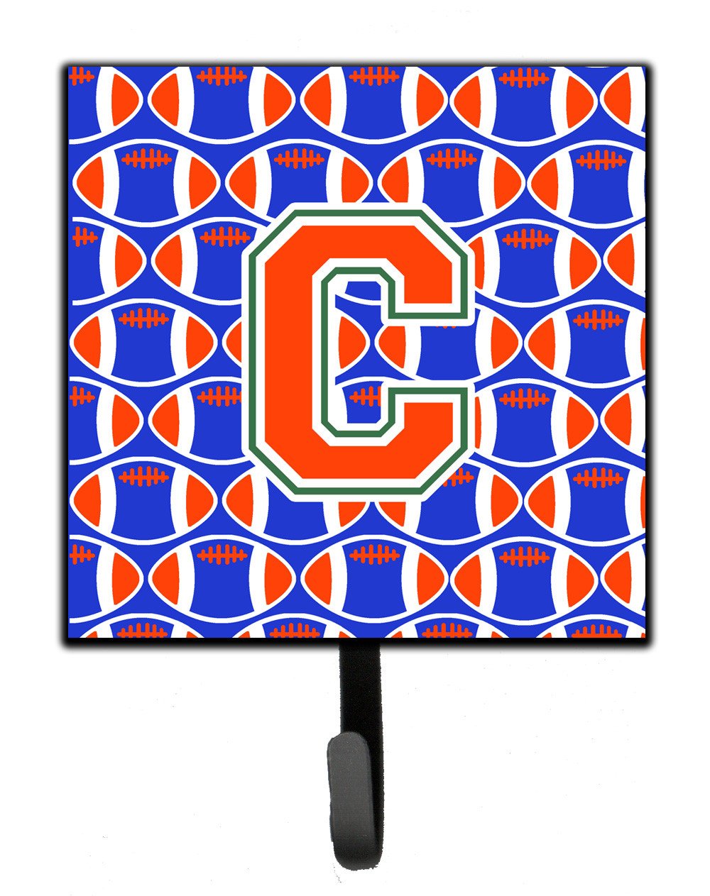 Letter C Football Green, Blue and Orange Leash or Key Holder CJ1083-CSH4 by Caroline's Treasures