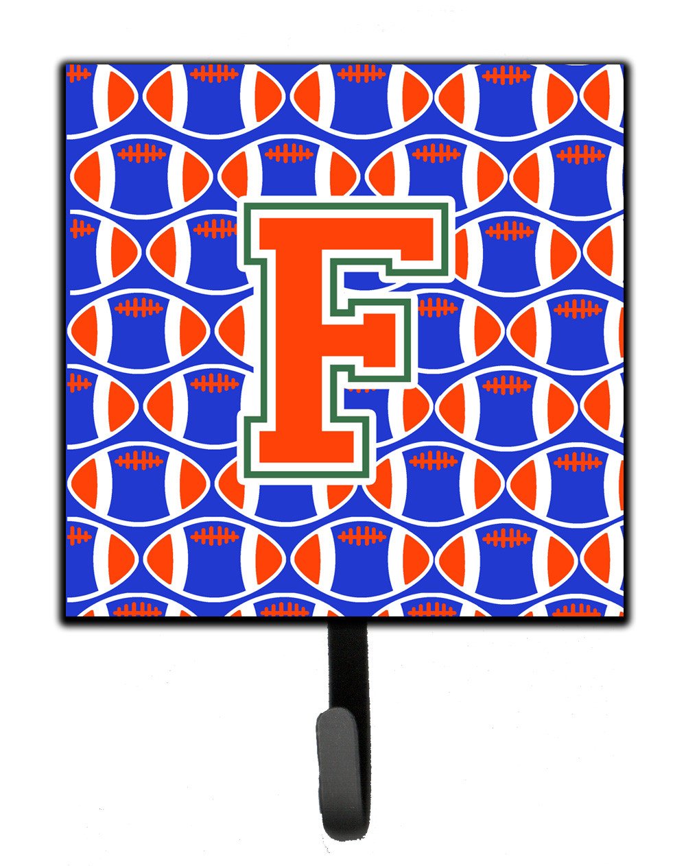 Letter F Football Green, Blue and Orange Leash or Key Holder CJ1083-FSH4 by Caroline's Treasures