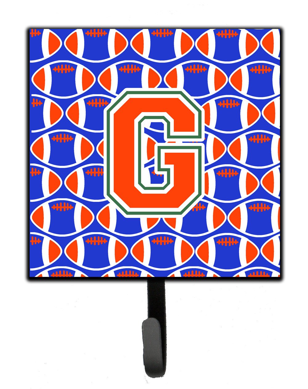 Letter G Football Green, Blue and Orange Leash or Key Holder CJ1083-GSH4 by Caroline's Treasures