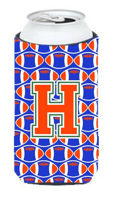 Letter H Football Green, Blue and Orange Tall Boy Beverage Insulator Hugger CJ1083-HTBC by Caroline's Treasures