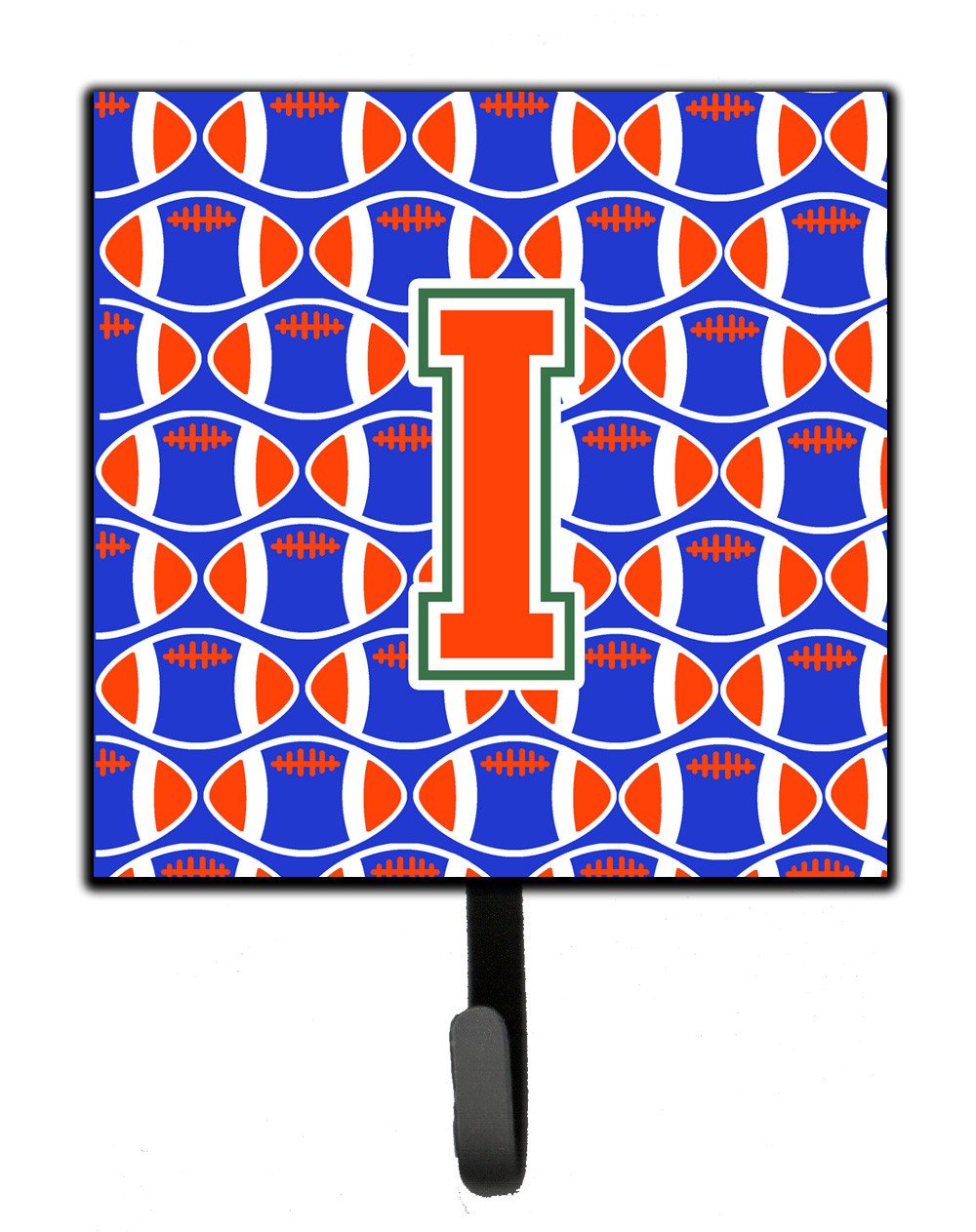 Letter I Football Green, Blue and Orange Leash or Key Holder CJ1083-ISH4 by Caroline&#39;s Treasures