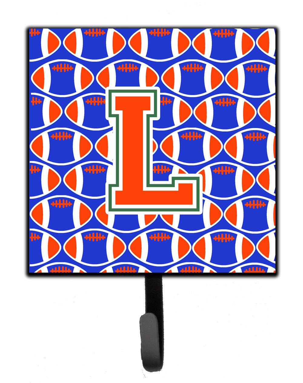 Letter L Football Green, Blue and Orange Leash or Key Holder CJ1083-LSH4 by Caroline's Treasures