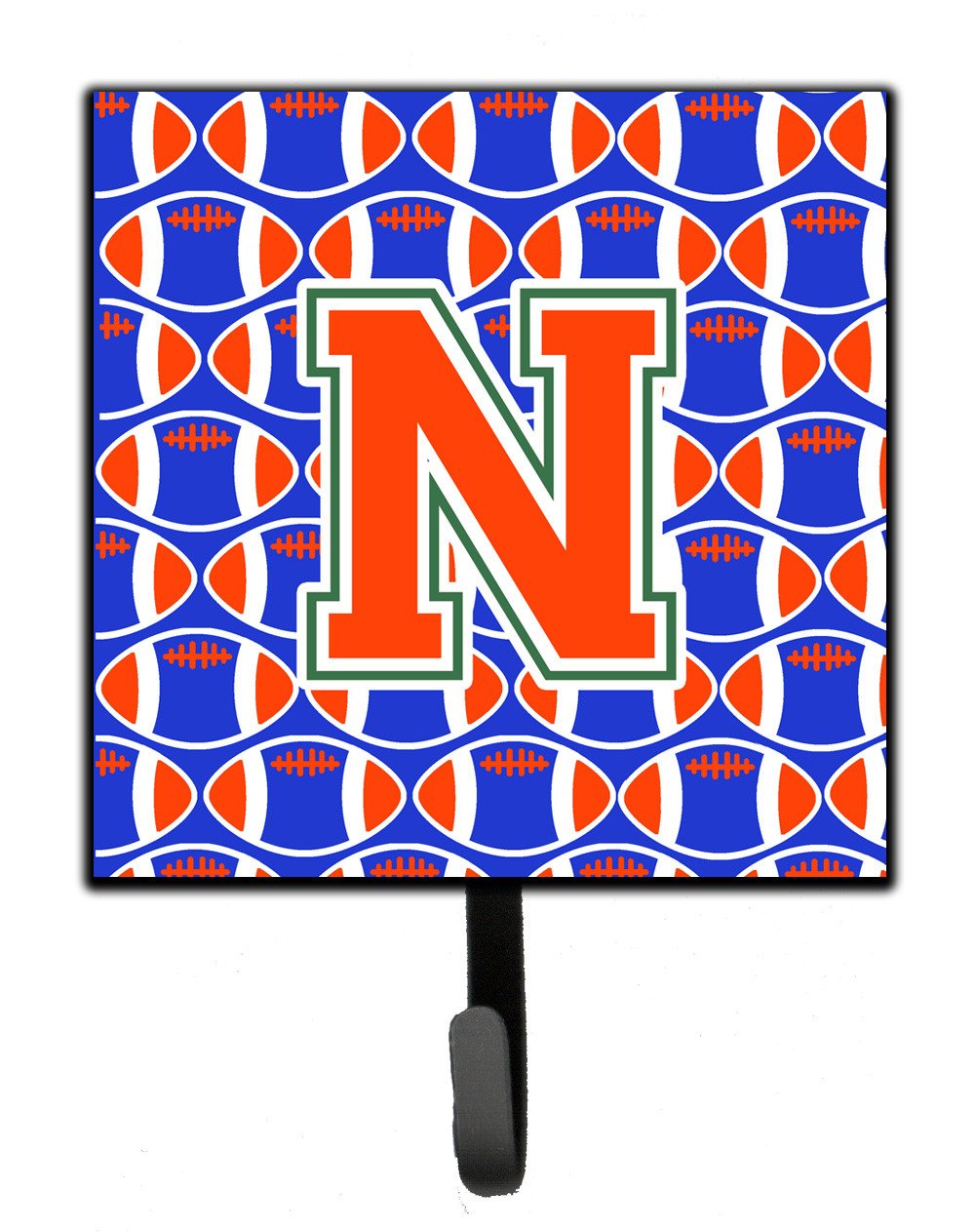 Letter N Football Green, Blue and Orange Leash or Key Holder CJ1083-NSH4 by Caroline's Treasures