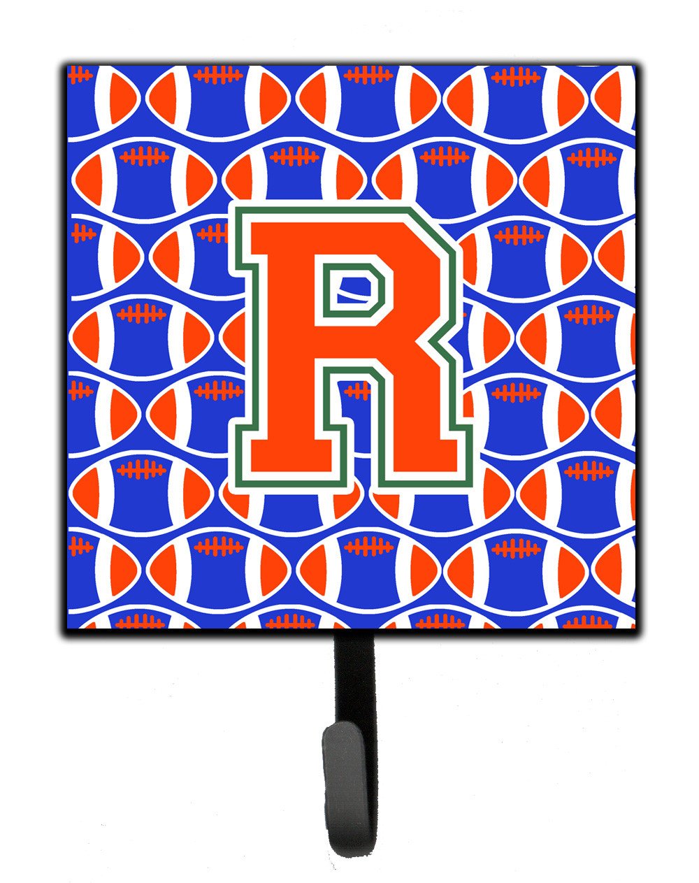 Letter R Football Green, Blue and Orange Leash or Key Holder CJ1083-RSH4 by Caroline's Treasures