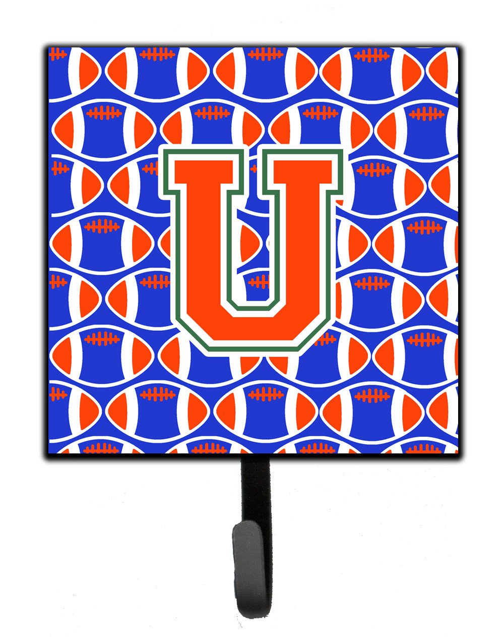 Letter U Football Green, Blue and Orange Leash or Key Holder CJ1083-USH4 by Caroline's Treasures