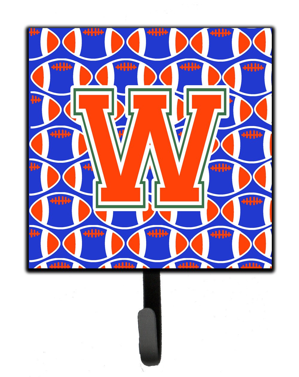 Letter W Football Green, Blue and Orange Leash or Key Holder CJ1083-WSH4 by Caroline's Treasures