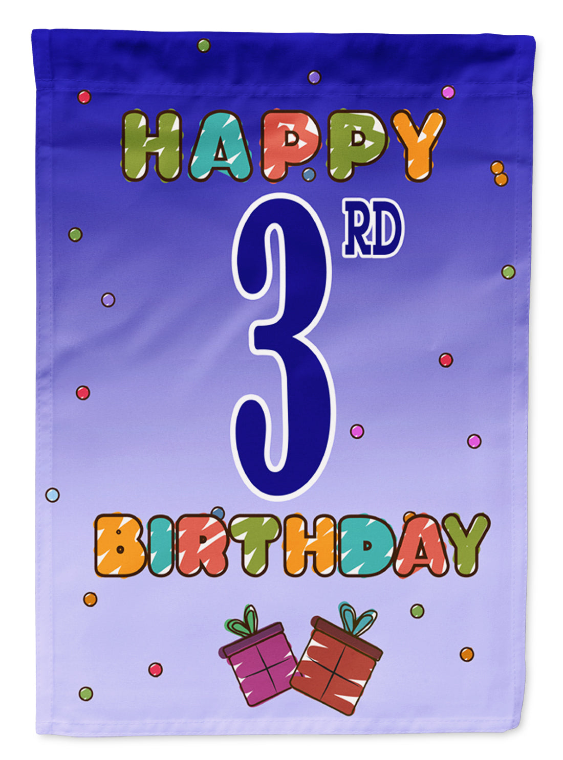 Happy 3rd Birthday Flag Garden Size  the-store.com.