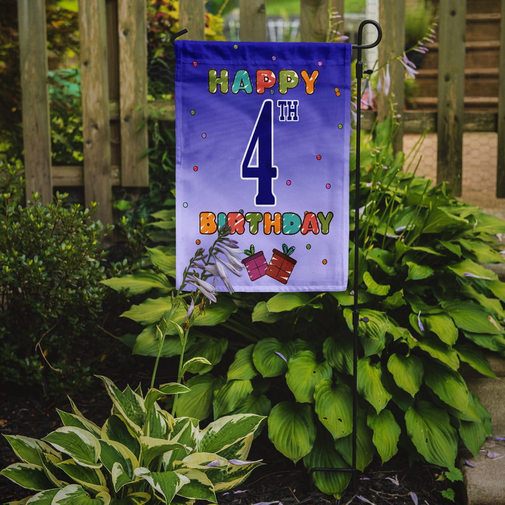 Happy 4th Birthday Flag Garden Size CJ1095GF  the-store.com.