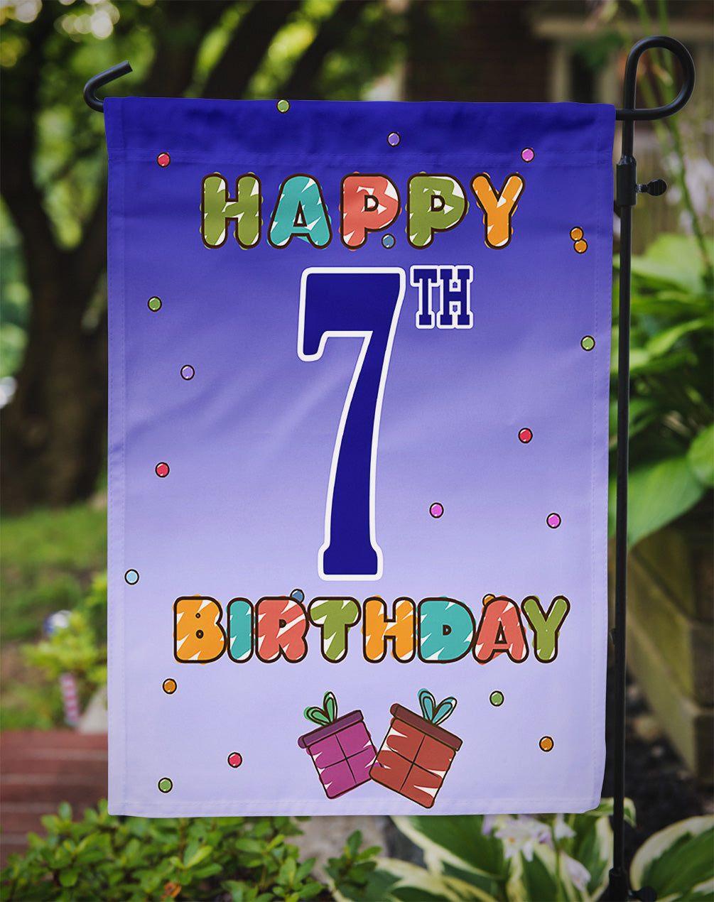 Happy 7th Birthday Flag Garden Size  the-store.com.