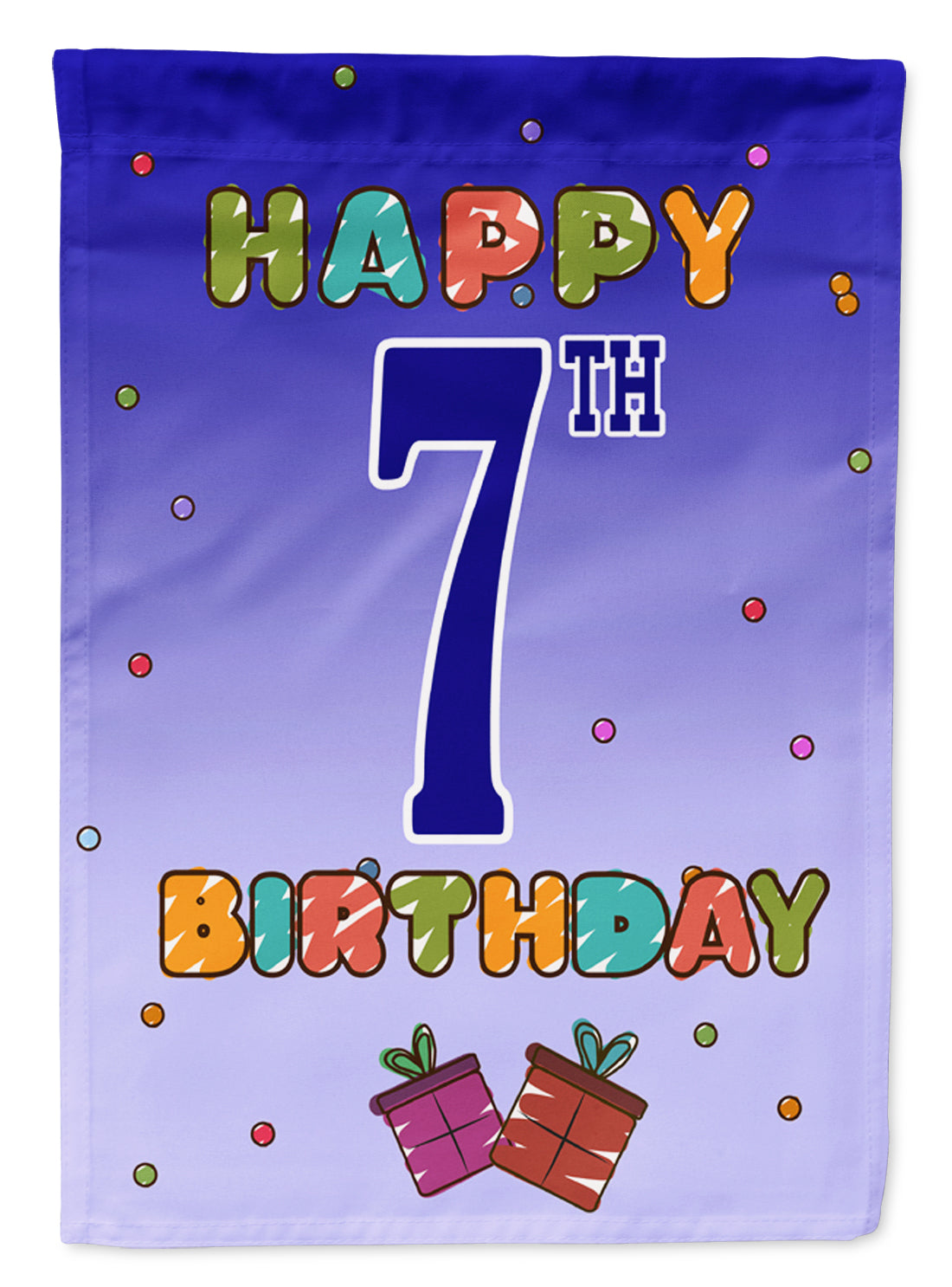 Happy 7th Birthday Flag Garden Size  the-store.com.