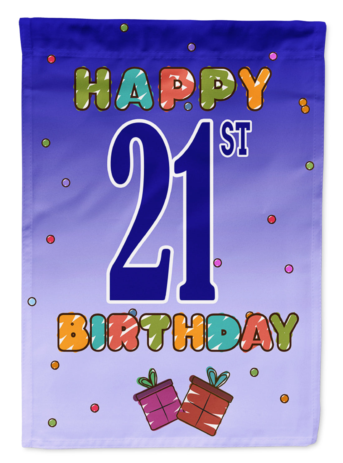 Happy 21st Birthday Flag Garden Size  the-store.com.