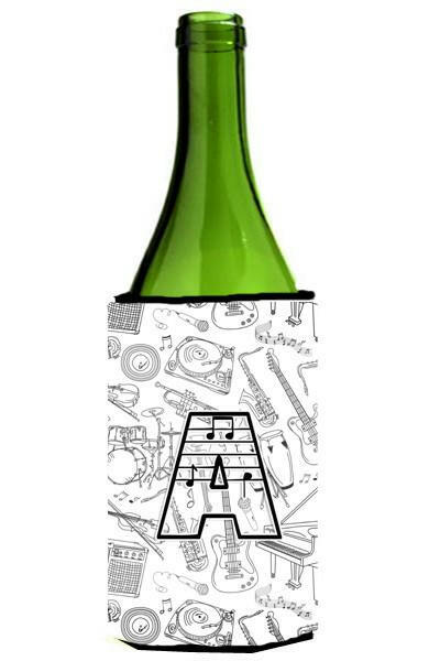 Letter A Musical Note Letters Wine Bottle Beverage Insulator Hugger CJ2007-ALITERK by Caroline's Treasures